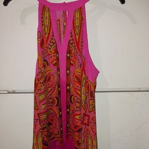 Cache,Pink Multi Color Top, Sz. XL, Very Good Condition,  Beautiful Summer Top